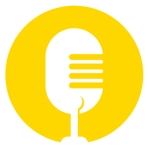 Bliss Talks favicon featuring a white microphone icon on a bright yellow circular background.